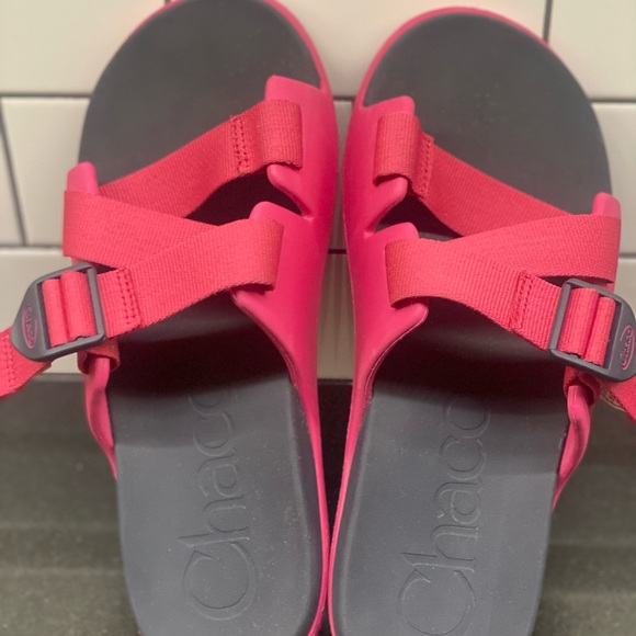 Chaco Women's Pink/navy Sandals and Chacos yellow, black white sandals - Picture 1 of 6